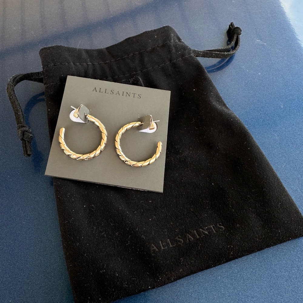 All Saints Brass Gold Hoops